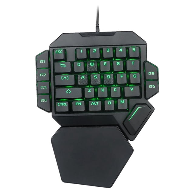 Teclado Portátil para Juegos Soledad Mini retroiluminación LED mecánico ergonómico con cable