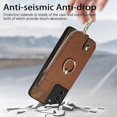 thumbnail image 2 of For Samsung Galaxy S21+ 5G Cross Leather Ring Vertical Zipper Wallet Back Phone Case, 2 of 5