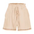 thumbnail image 3 of Hienoo Women's High Waist Pocket Loose Shorts Juniors Ruffle Casual Shorts, Sizes S-XXL, 3 of 8