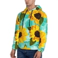 thumbnail image 2 of Bingfone Sunflowers With Green Leaves Men'S Drawstring Hoodie Long Sleeve Pocket Sweatshirts-Large, 2 of 9