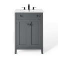thumbnail image 2 of Modway Nantucket 24" Modern Wooden Bathroom Vanity in Gray and White, 2 of 9