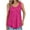Hot Pink, variant on fatyb Tank Tops Womens Casual Textured Stretch Sleeveless T Shirts Summer Crew Neck Solid Color Blouses
