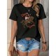 thumbnail image 1 of Women'S Casual Crew Neck T-Shirt, Comfortable Breathable Short Sleeve Tee, with Cupid on Horseback Print, for All Seasons Tee For Adult, Men, Women, Teen, Teenager, Adolescent, Youth, 1 of 7