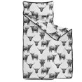 thumbnail image 2 of Highland Cow and Head Print Teens Toddler Nap Mat with Pillow, Sleeping Mat Bag for Preschool Daycare 51"x22", 2 of 6