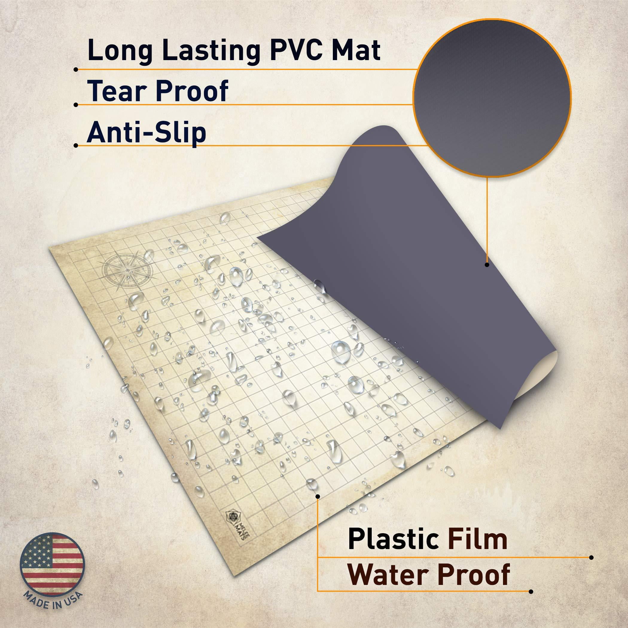 Melee Mats DnD Map Starter Kit  - 35” x 48" Double Sided, Dry Erase Tabletop Board Game