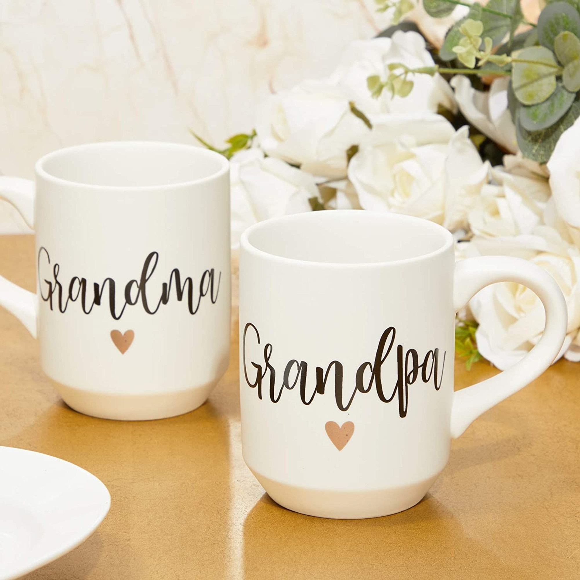 DUUV Grandma Travel Mug Set - 2 Insulated Stainless Steel Tumblers 'Promoted To Grandma' & 'Best Grandma Ever'
