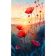 thumbnail image 1 of Kit de pintura por números DIY Poppy Hand Oil Art Picture Craft Home Wall Decor (2) Hugtrwg Para estrenar, 1 of 9