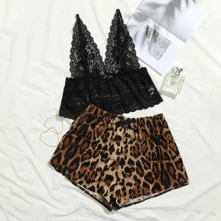Leopard print short pyjama set new arrivals