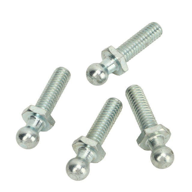 4Pcs 10mm Ball Studs With 5/16-18 Thread, High Hardness Rugged Stable Ball Studs Washers Kit, Suitable For Tonneau Covers, Tool Boxes, RVs, And Cars