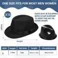 10 Pack 1920s Fedora Hats for Men Short Brim Sun Panama Hats for Men — free download