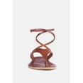thumbnail image 3 of WRAP-UP Tie around Tan Flat Sandals, 3 of 6