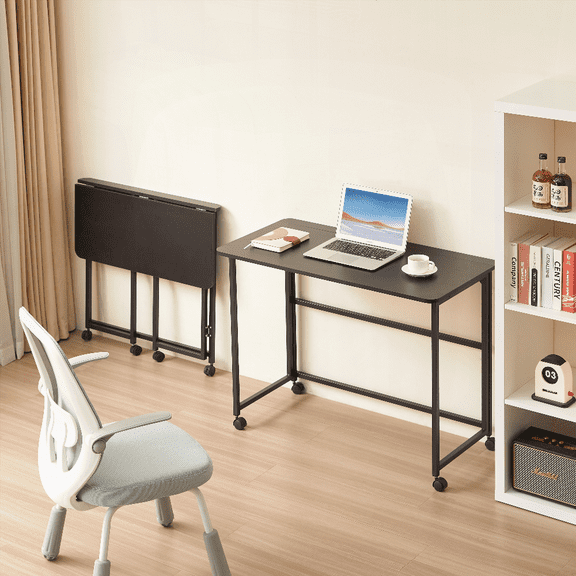 Dining Tables for Small Space - Solid Wood, Easy Assembly, 4-Person Set, Black, 48”L×30”W