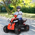 thumbnail image 3 of Costway Enfants Monter sur ATV 4 Roues Suspension à Ressort Quad W / Lumières et Musique Noir, 3 of 10