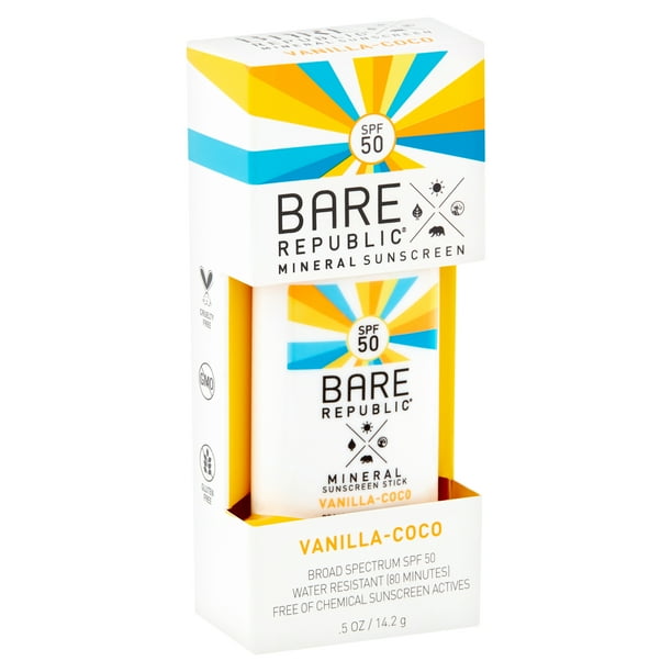 Bare Republic Mineral Sunscreen & Sunblock Face Stick with Zinc Oxide