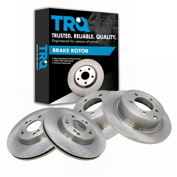 TRQ Front & Rear Disc Brake Rotor Kit Set for Chrysler Dodge Jeep Mitsubishi New