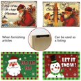 thumbnail image 2 of Letrero de madera con forma de caja de Navidad, diseño rústico de Papá Noel y muñeco de nieve, placa para colgar en la pared, JM00559, 2 of 5