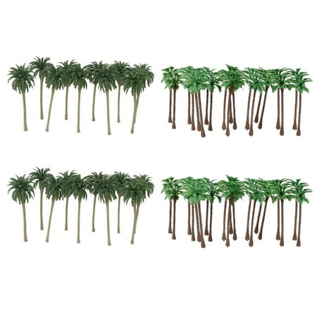 

80 Pcs Coconut Palm Trees/Scenery Plastic Artificial Layout Rainforest