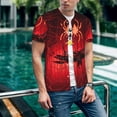 thumbnail image 6 of Lsque Black Spider Web With Spiders Pattern Mens Polo Golf Shirts Funny Graphics Shorts Sleeve Button Shirts Baseball T-shirt-Large, 6 of 7