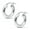 Silver Mesh 10 mm, variant on Women 925 Sterling Silver Chunky Hoop Earrings: Hammered Silver Hoops 25 mm
