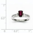 thumbnail image 3 of 10k White Gold Rhodolite Garnet & .08ct Diamond Ring 10X61, 3 of 5