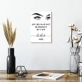 thumbnail image 2 of Elephant Stock Perfect Lashes Typography Wall Art - Vertical Canvas Wall Art - Living Room Wall Decor - Inspirational And Typography Canvas - White And Black Decor - 8" x 12", 2 of 8