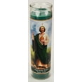 Prayer Candle 2 Pack St Jude Green Wax 8 Inch Religious Ceremonies