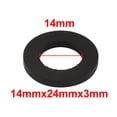 thumbnail image 2 of Unique Bargains 20 Pcs Rond en Caoutchouc Noir Assortiment de Rondelles Plates Taille 14x24x3mm, 2 of 2