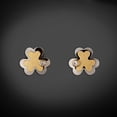 thumbnail image 4 of GIALLO | Aretes de oro 14K broquel Tréboles oro blanco, amarillo y circonia GIALLO Para bebés, niñas y mujeres, 4 of 5