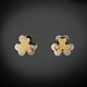 thumbnail image 4 of GIALLO | Aretes de oro 14K broquel Tréboles oro blanco, amarillo y circonia GIALLO Para bebés, niñas y mujeres, 4 of 5
