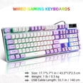 Gaming Led Cpu Linqi Large Print Backlit USB Wired Keyboard, Full Size Mixed LED ...