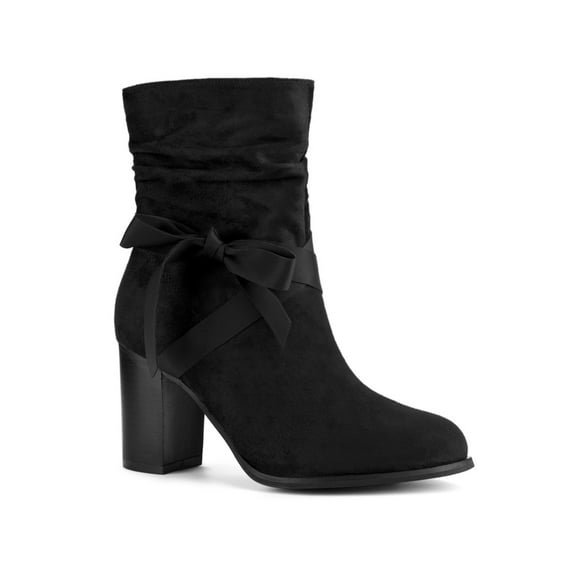 Unique Bargains Bottines à Talon Bloc Décontractées pour Femmes