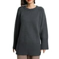 thumbnail image 5 of Weiqiqre Fall Sweaters for Women Oversized Crew Neck Long Sleeve Soft Casual Loose Sweater Pullover, 5 of 6