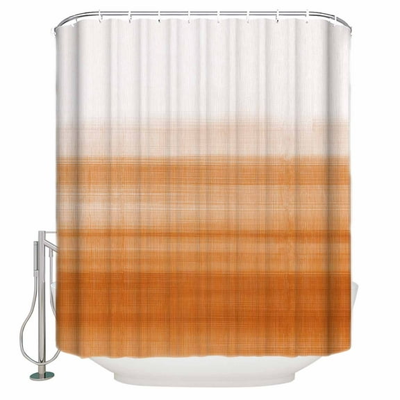 Shower Curtain, Orange Gradient Watercolor Waterproof Shower Curtain Set with Hooks for Bathroom Showers,Stalls and Bathtubs,72x72In Ombre Minimalist Art