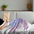 thumbnail image 3 of Girl Slogan Soft Flannel Fleece Throw Blanket, Wording with a Huge Crystal Diamond and Roses Flourishing, Cozy Plush for Indoor and Outdoor Use, 50" x 70", Lavender Violet, by Ambesonne, 3 of 5