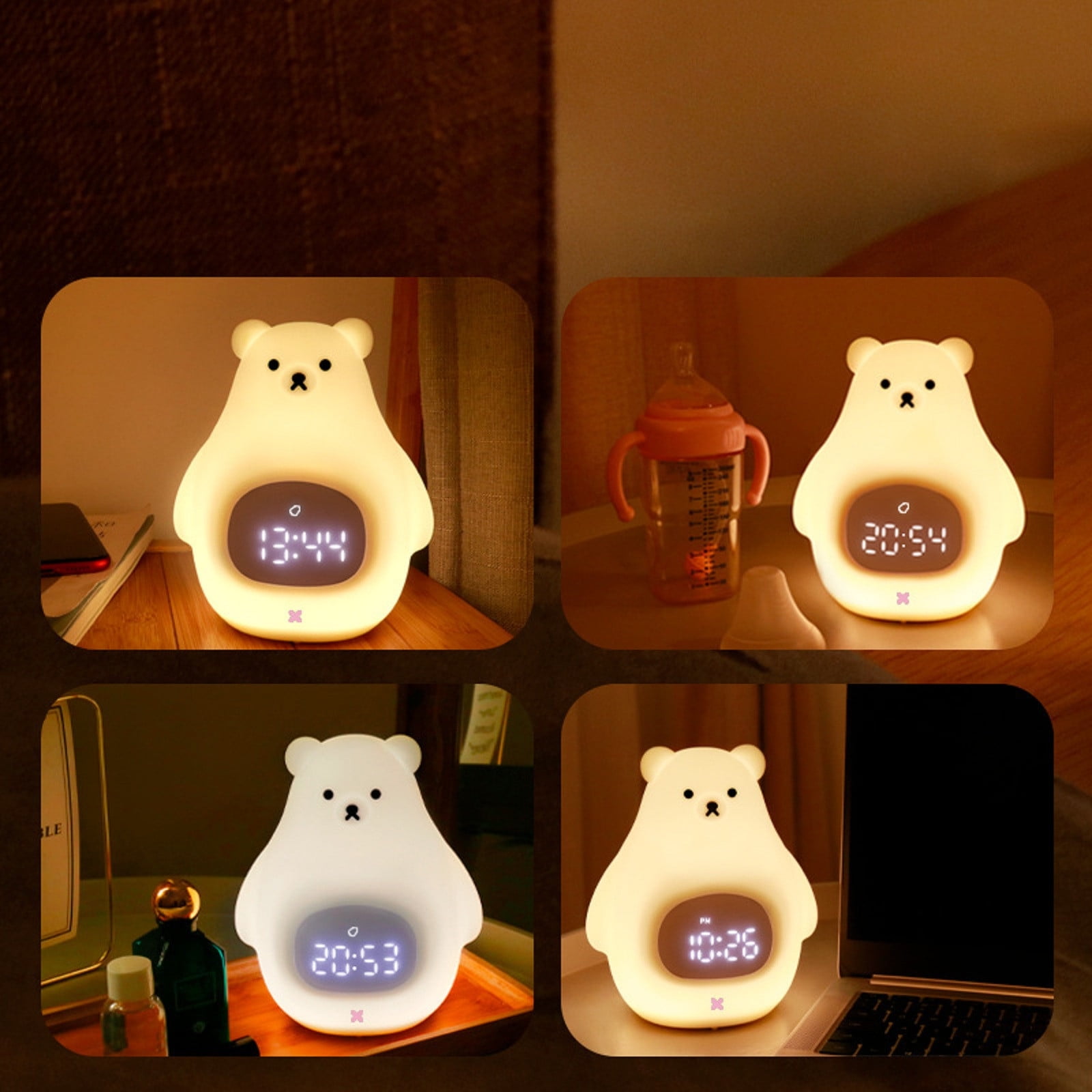 Wovilon Alarm Clock Alarm Clocks For Bedrooms Light Alarm Clock Wake Up Light Lamp Living Room Night Lamp Led Bedside Lamp Children Wake-Up Light Baby Night Light