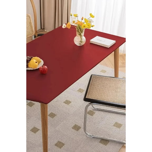 1PC Leather Elastic tablecloth Custom Square Round Table cover Waterproof dinning table cloth Protector Desk mat