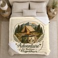 thumbnail image 5 of Mountain Tent Campfire Adventure Quote, Rustic Outdoor Style for Camping Lovers, Better Together Scene and Anniversary Gift, Soft Flannel Blanket for Cabin and Lodge, Home Decor, 5 of 9