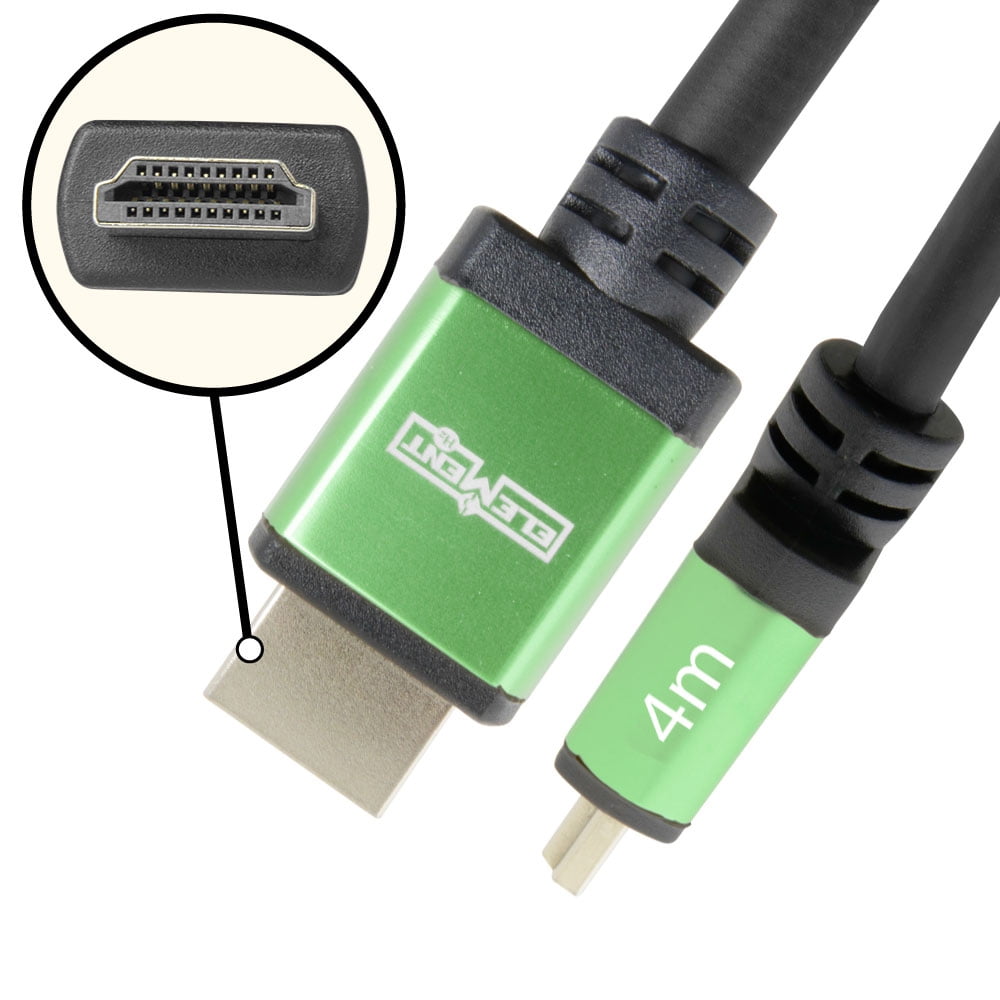 Element-Hz™ 4K HDMI Cable High Speed w/ Ethernet (Green Ends = 4 Meters / 13.12ft)