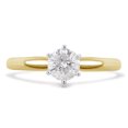 thumbnail image 2 of 1/4 Carat T.W. Round Diamond 14K Yellow Gold Solitaire Engagement Ring, 2 of 6