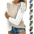 thumbnail image 2 of Tumotour Pullover for Women Crew Neck Long Sleeve Shirts Casual Loose Top 2025 Lightweight Tunic Sweatshirts Blouse Tops, 2 of 4