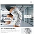 thumbnail image 6 of Knee Sleeve, adjustable compression brace with dial system for pain relief and running support,Purple-Left,Medium, 6 of 8