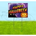 thumbnail image 1 of Happy Halloween V4 Pumpkin Purple (18" x 24") Yard Sign, Includes Metal Step Stake, 1 of 6