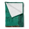 thumbnail image 2 of Cartoon Soft Flannel Fleece Throw Blanket, Illustration of a Lazy Sloth Hanging on a Tree with Do Not Hurry Be Happy Text, Cozy Plush for Indoor and Outdoor Use, 70" x 90", Multicolor, by Ambesonne, 2 of 5