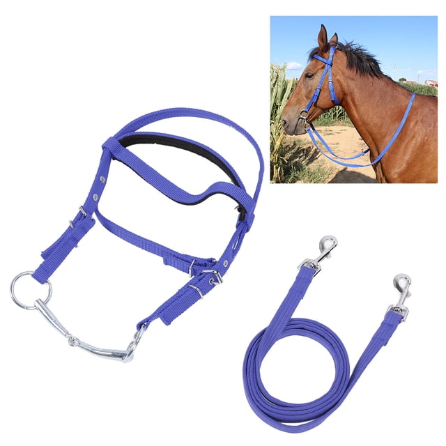 Cheval en Nylon Crafted Réglable, Tête Équestre Élégante pour Contrôler avec Confort Compatible avec Divers Chevaux de Taille Supérieure
