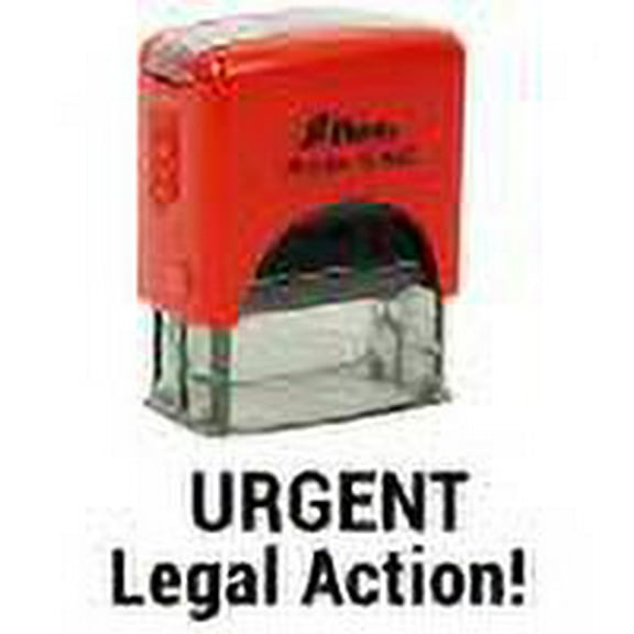 Printtoo Urgent! Legal Action Self Inking Rubber Stamp Pre,Inked Office Stamp, Home Office Business Stationery, 38 x 14 mm, Black
