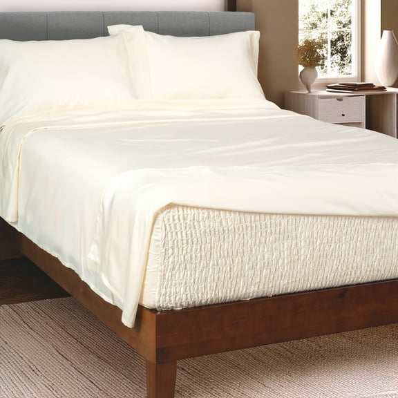 BedTite 300 Thread Count Cotton 4-Piece Queen Sheet Set - Ivory