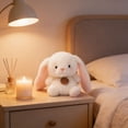 thumbnail image 4 of YingYouFu Plush Rabbit Table Doll Figurine, Soft Stuffed Animal Toy Decor, Cute Desk Companion Ornament for Home, Office, Bedroom, Shelf Display, 4 of 8