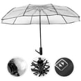 thumbnail image 3 of NUTEDOM Clear Automatic Open Close Umbrella, Compact and Large Size, Windproof Rain for Men and Women, 3 of 7