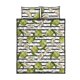 thumbnail image 5 of Juego de cama nórdico con fondo de rayas con estampado de guayaba, 5 of 5