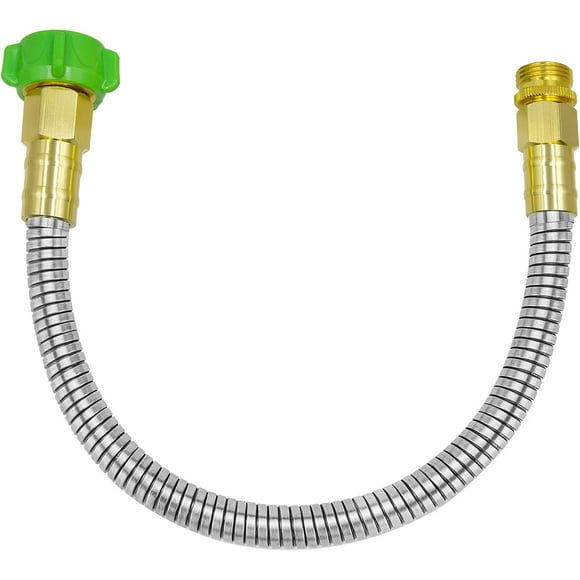 304 Stainless Steel 2ft Short Garden Hose with Female to Male Metal Connector, Flexible & Lightweight Water Hose (2ft)